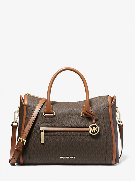 Большая сумка-портфель с логотипом Carine Michael Kors
