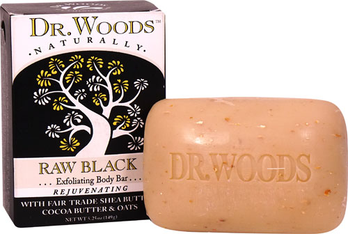 Натуральное мыло отшелушивающее, черное, 5,25 унции Dr. Woods