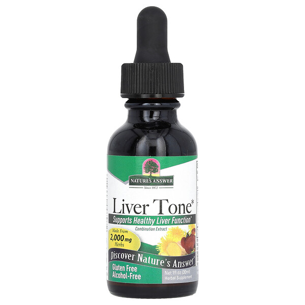 Liver Tone, без спирта, 2000 мг, 1 жидкая унция (30 мл) Nature's Answer