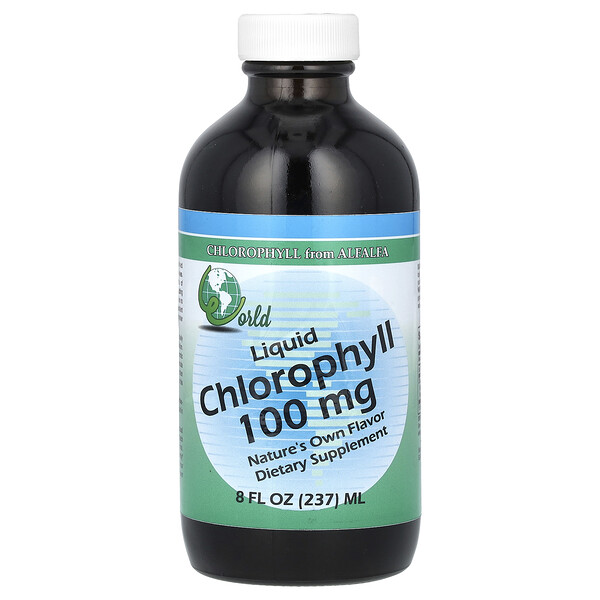 Жидкий хлорофилл, 100 мг, 8 жидких унций (237 мл) World Organic