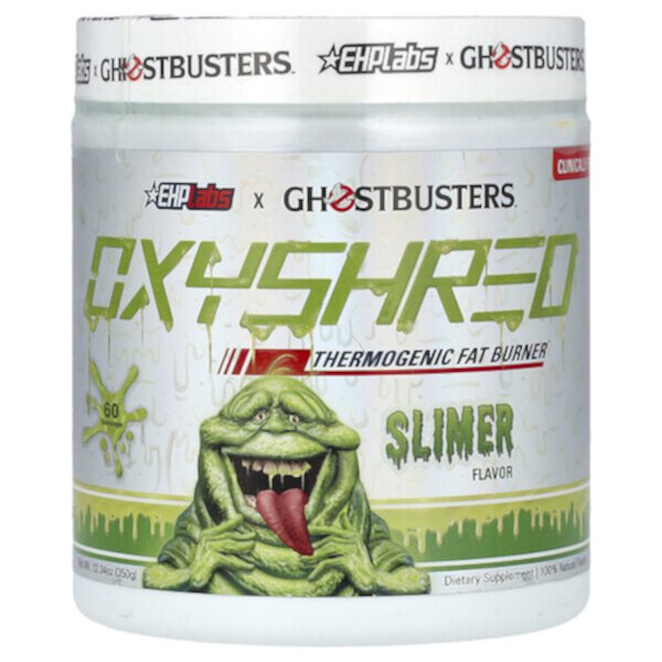 Ghostbusters, OxyShred, термогенный сжигатель жира, слаймер, 12,34 унции (350 г) EHPlabs