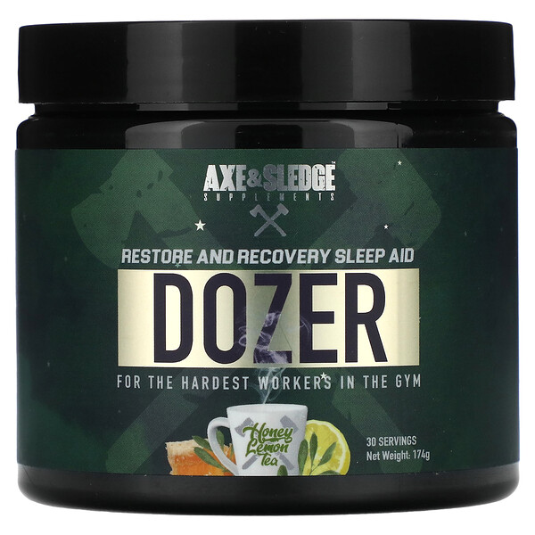 Dozer, Средство для сна для восстановления и восстановления, медово-лимонный чай, 174 г Axe & Sledge Supplements