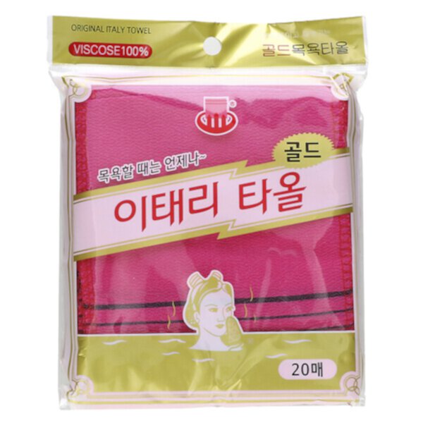 Отшелушивающее полотенце, розовое, 20 шт. Goldsangsa