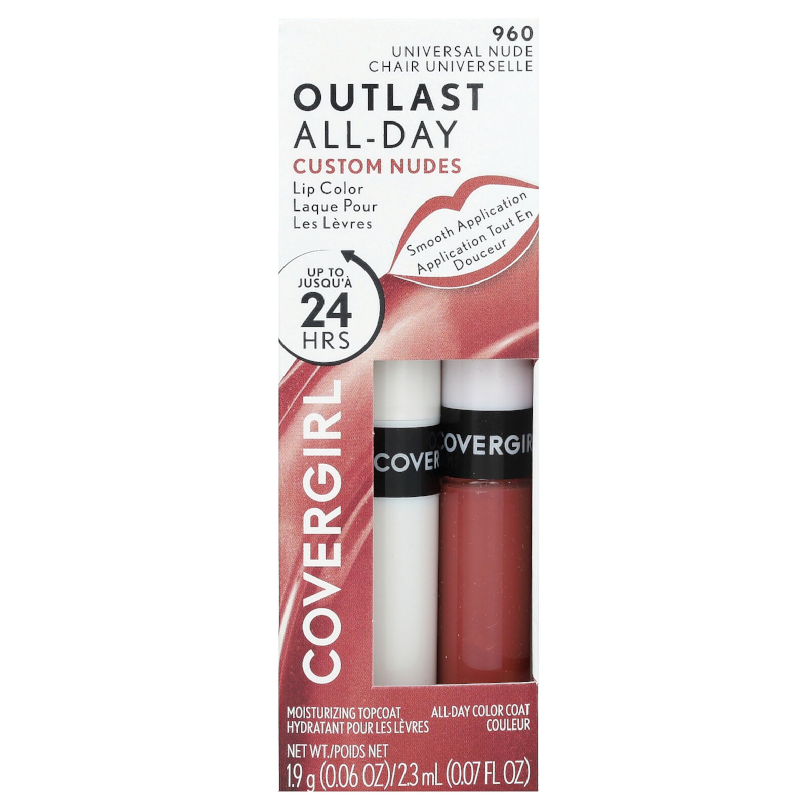 Набор помад Outlast All-Day Color Custom Nudes, оттенок 960 Universal Nude, 2 предмета Covergirl