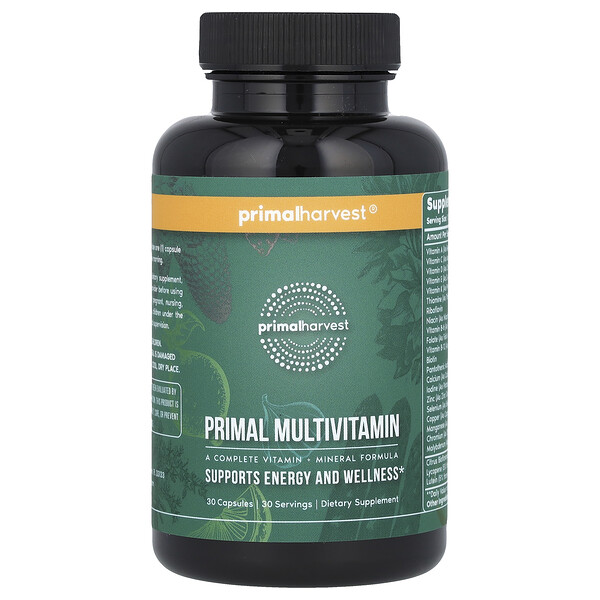 Primal мультивитамины, 30 капсул Primal Harvest