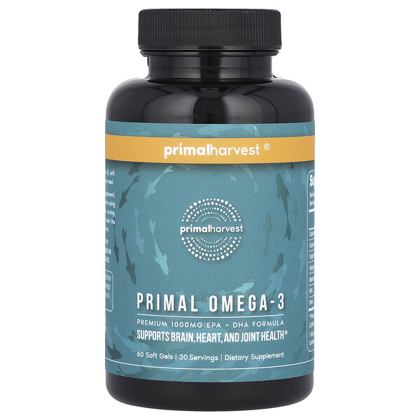 Primal Omega-3, 60 мягких таблеток Primal Harvest