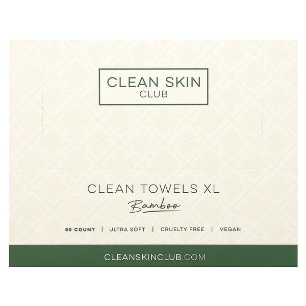 Чистые полотенца XL, одноразовые, бамбуковые, 50 шт. Clean Skin Club