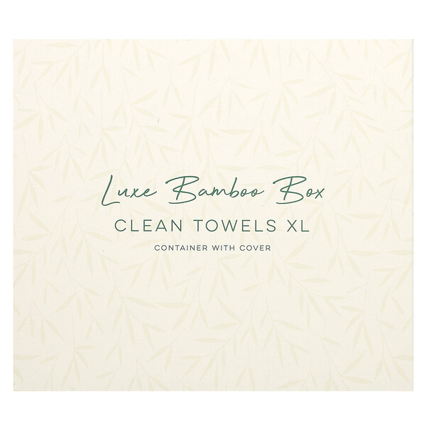 Роскошная бамбуковая коробка, чистые полотенца XL, контейнер с крышкой, 50 шт. Clean Skin Club