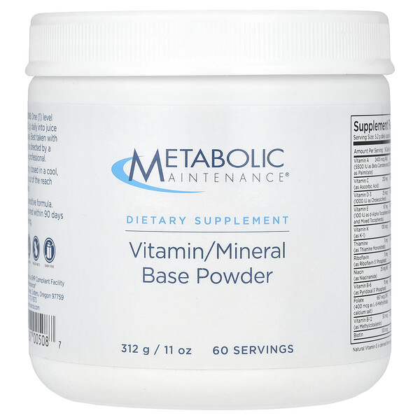 Витамин, минеральная основа в порошке, 11 унций (312 г) Metabolic Maintenance