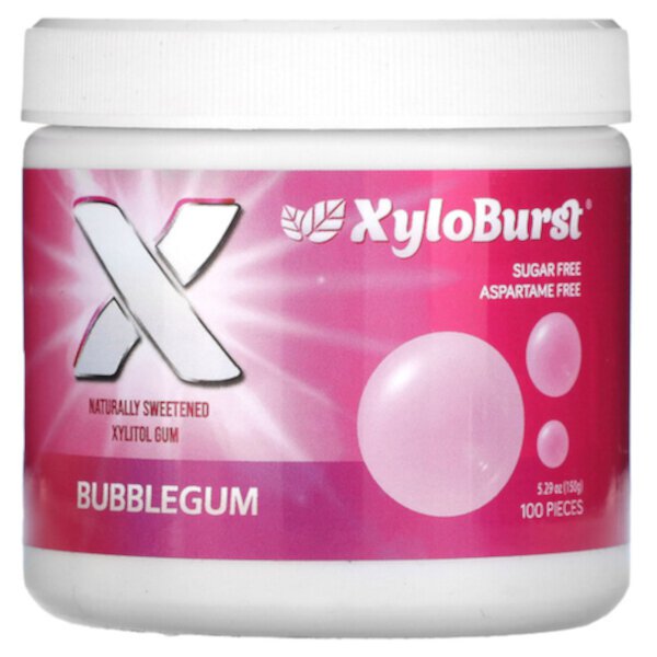 Xylitol Gum, жевательная резинка, 100 штук, 5,29 унции (150 г) Xyloburst