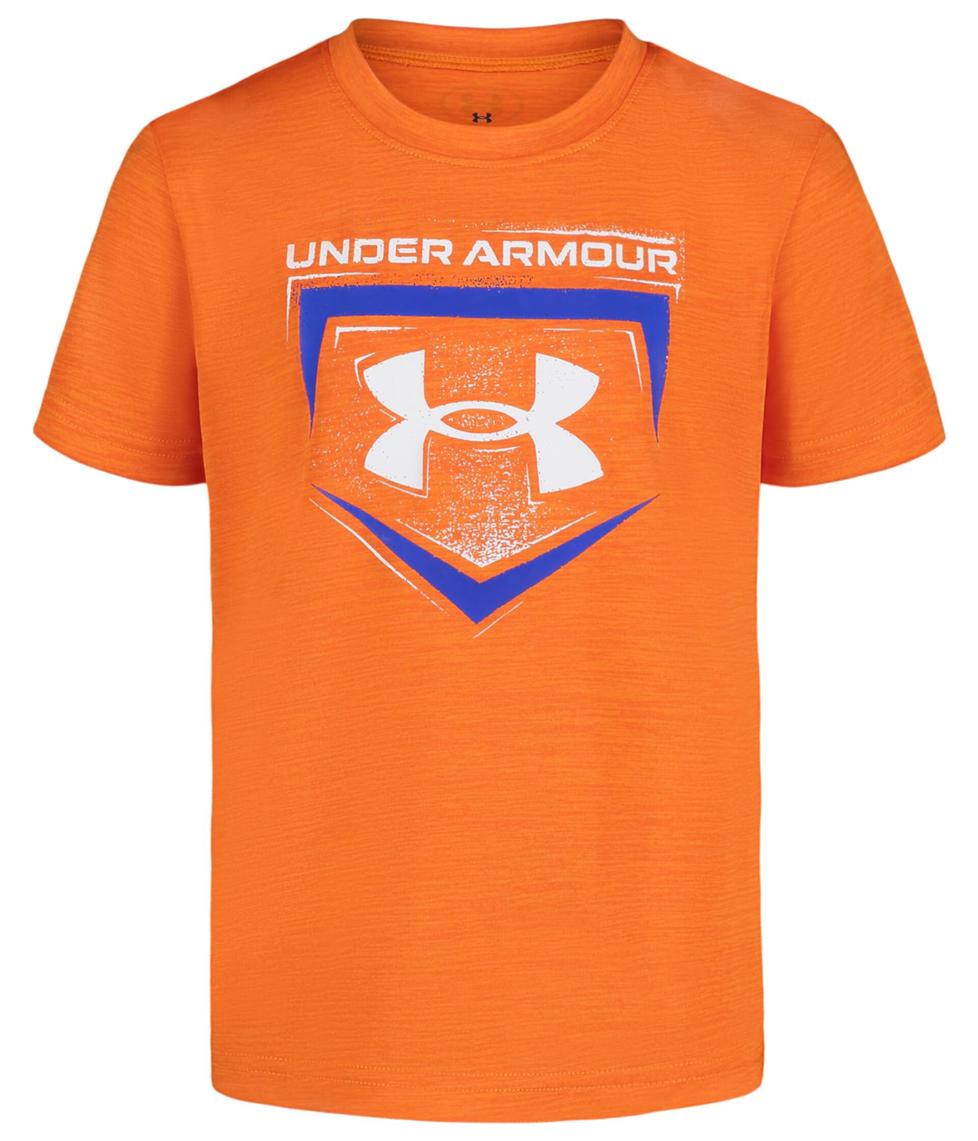 Футболка с коротким рукавом Under Armour Kids с логотипом Rough Plate для детей, 100% полиэстер Under Armour Kids