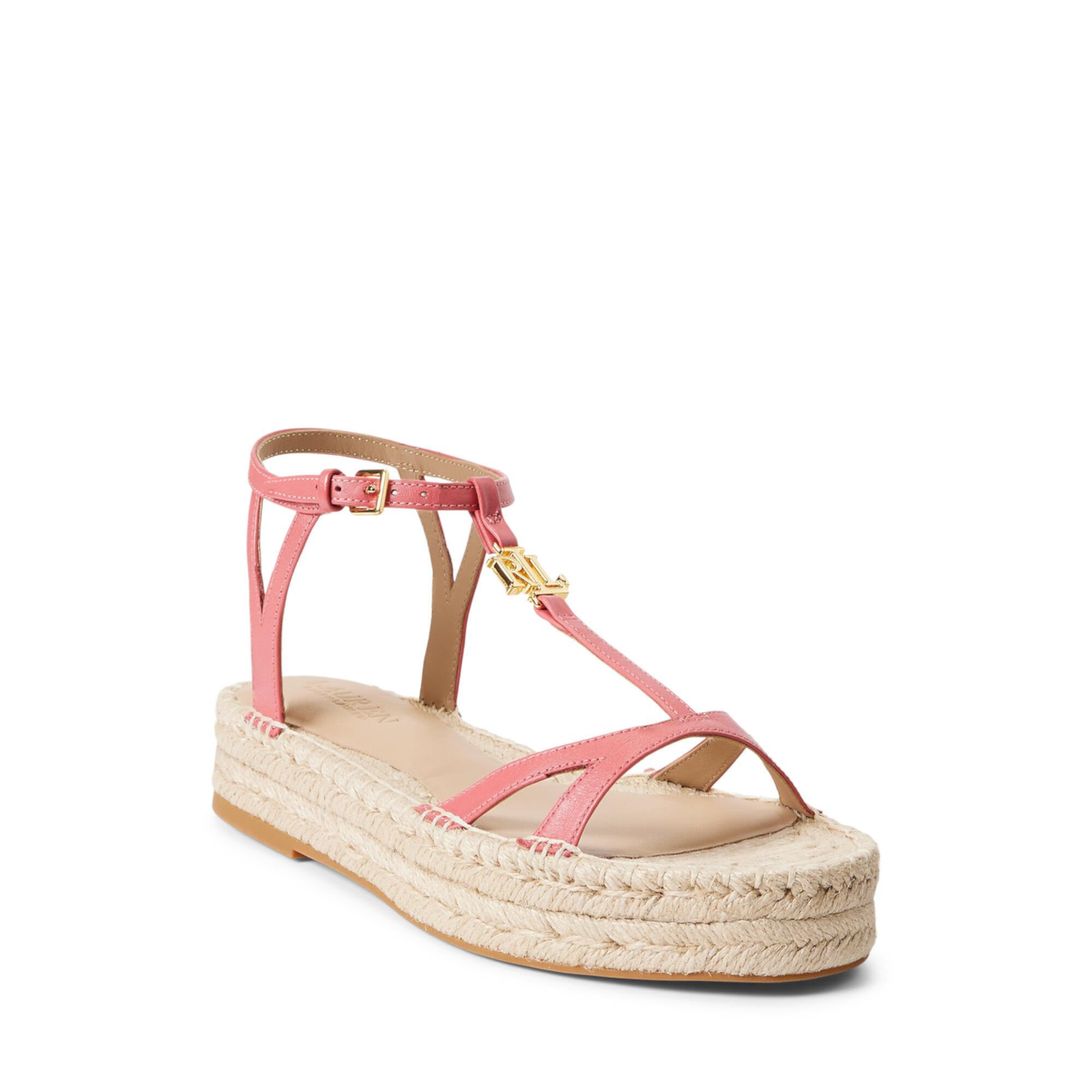 Сандалии Payton Espadrille от LAUREN Ralph Lauren с кожаным верхом и комфортной подошвой LAUREN Ralph Lauren