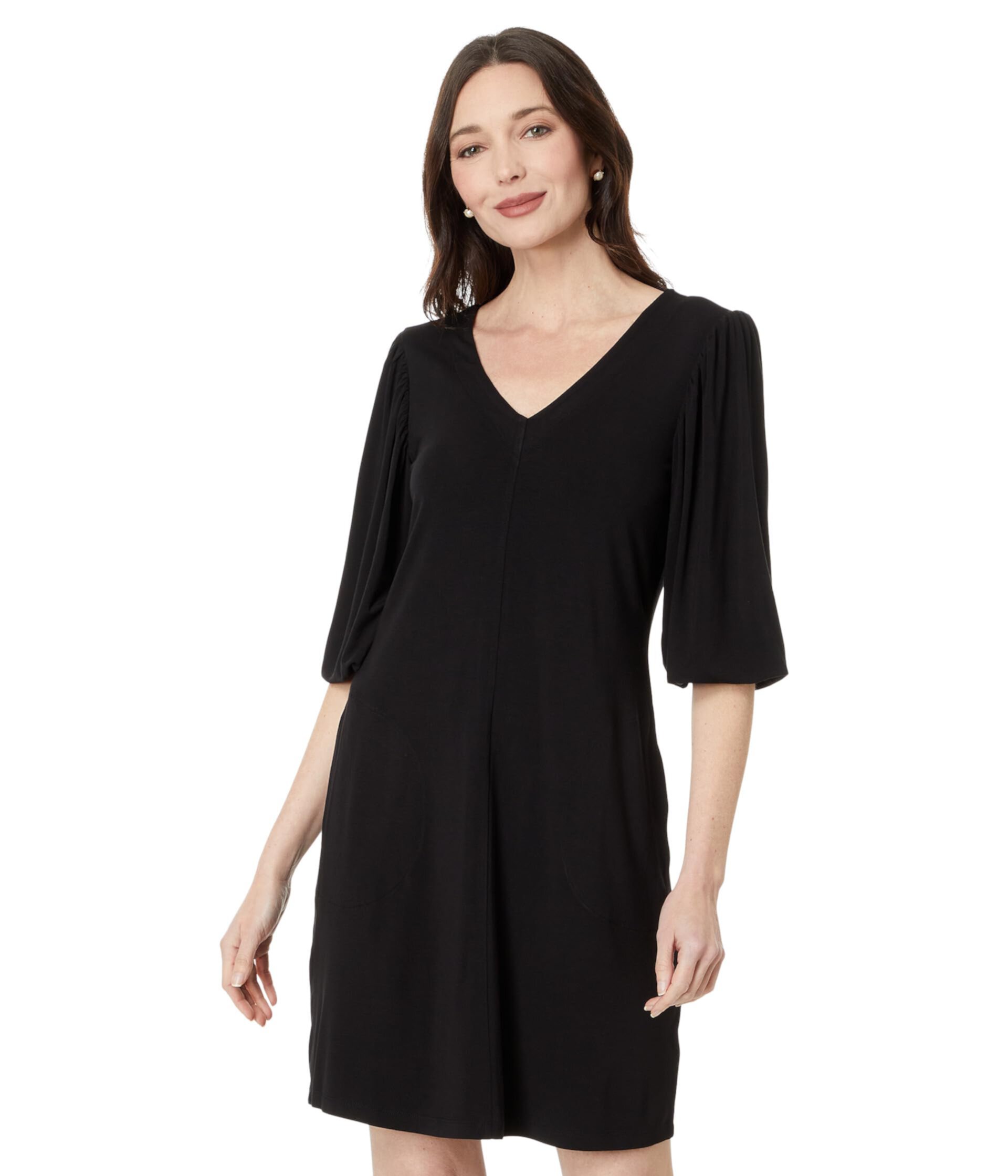 V-Neck Femme Sleeve Dress Nic+Zoe