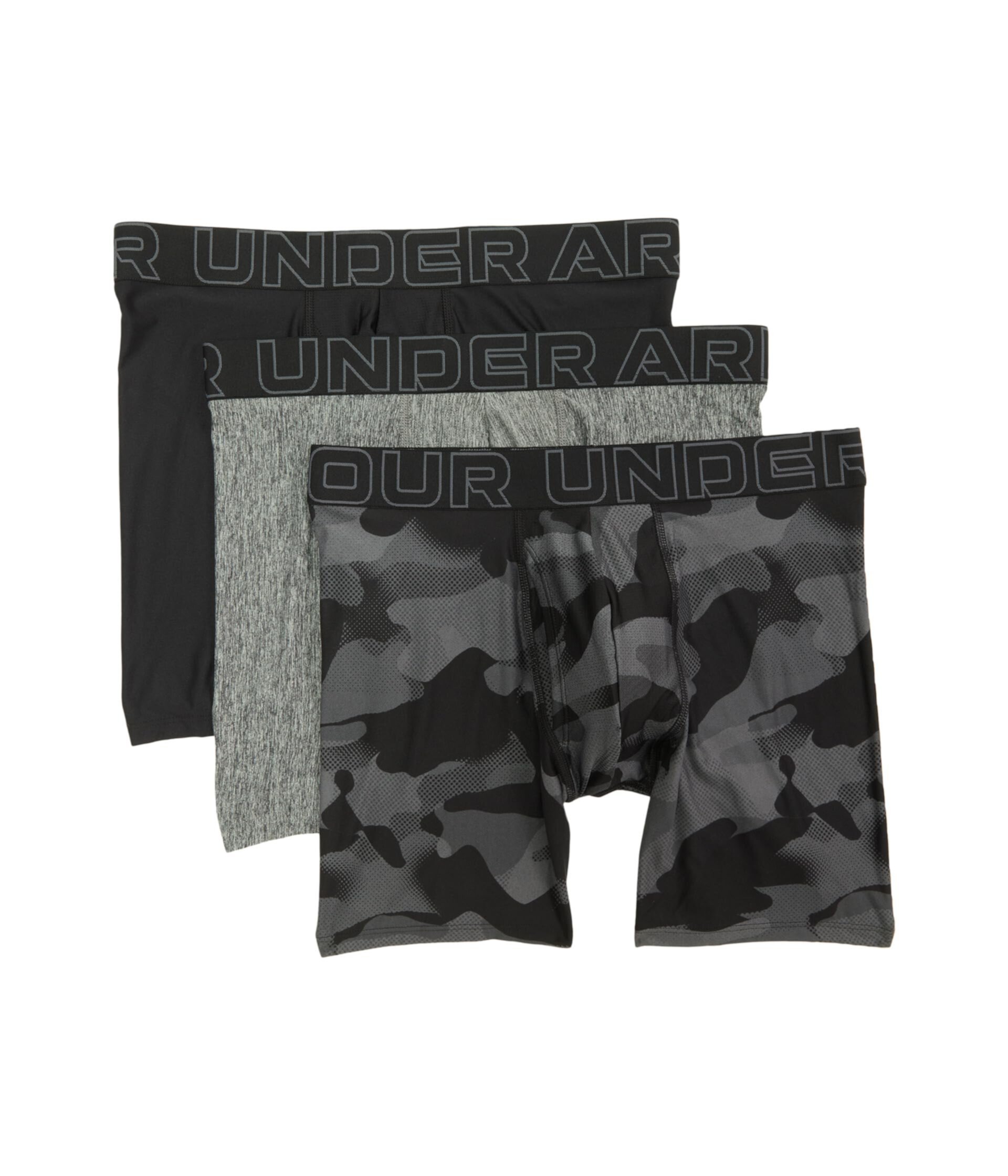 Мужские Трусы Under Armour 3-Pack Performance Tech Print 6” Under Armour