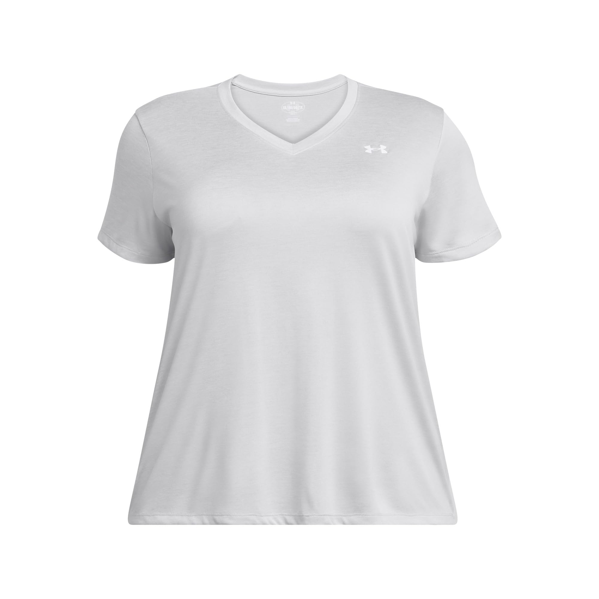 Футболка Under Armour Plus Size Tech из 100% полиэстера с коротким рукавом и V-образным вырезом Under Armour