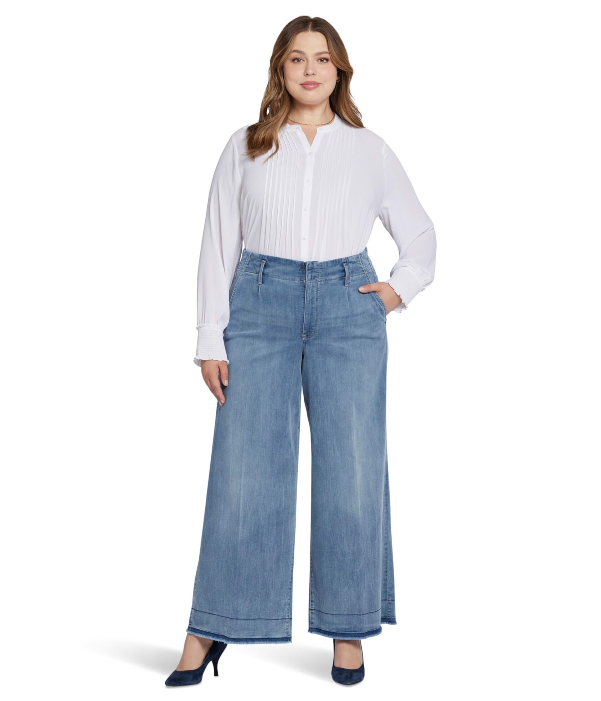 Женские Джинсы bootcut NYDJ Plus Size High-Rise Mona Wide Leg NYDJ