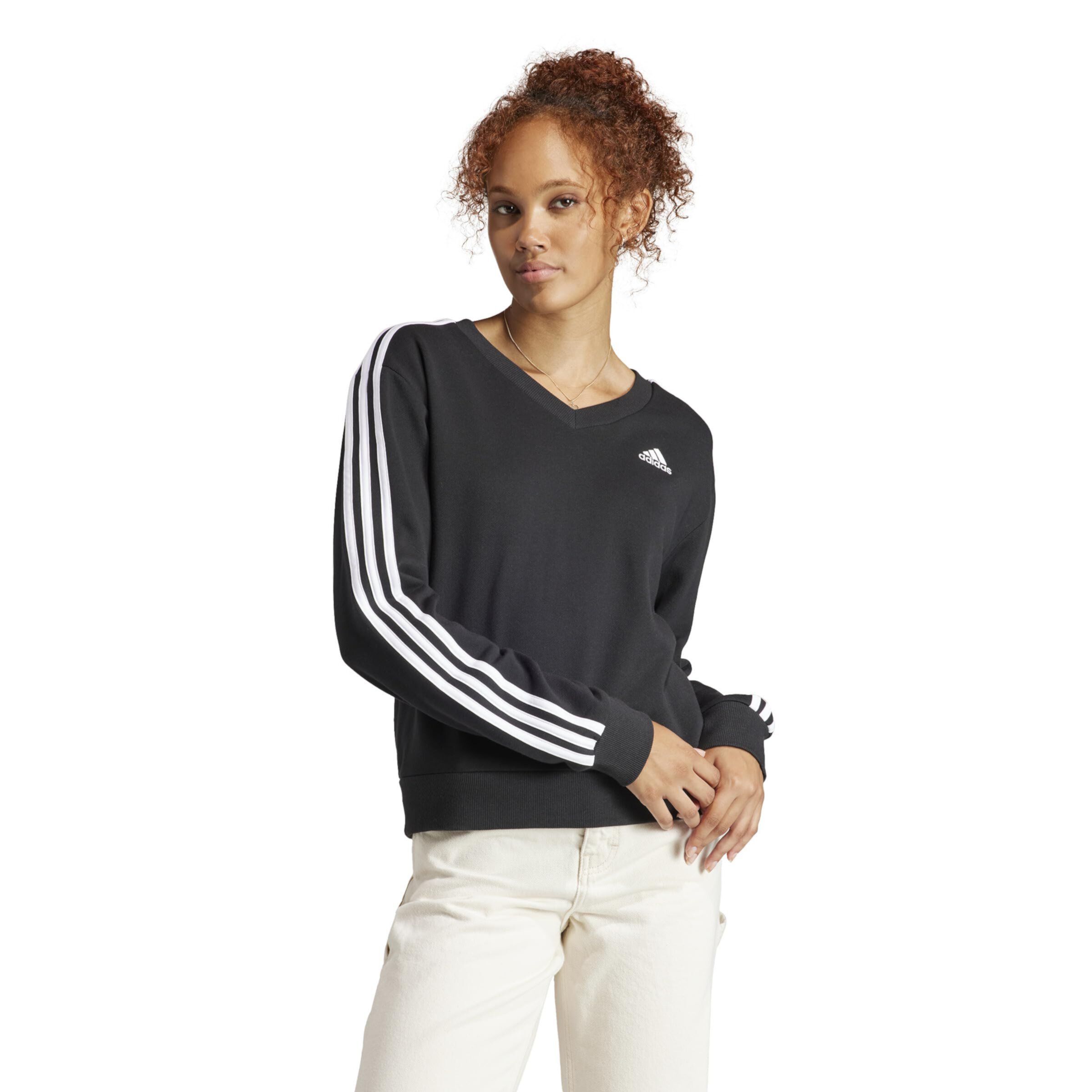 Женский свитшот Essentials 3-Stripes V-Neck от Adidas Adidas