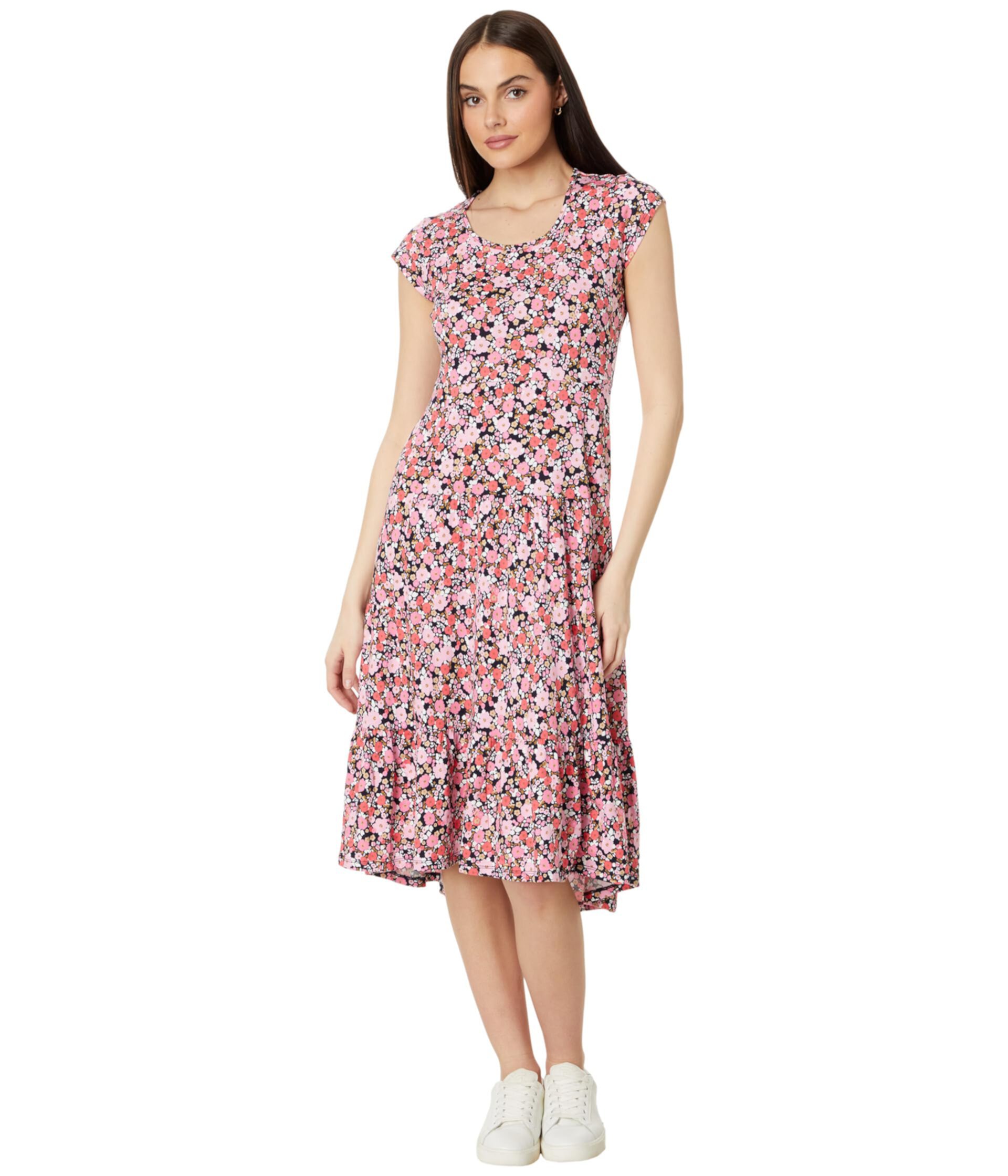 Женское платье midi с цветочным принтом от Tommy Hilfiger Tommy Hilfiger