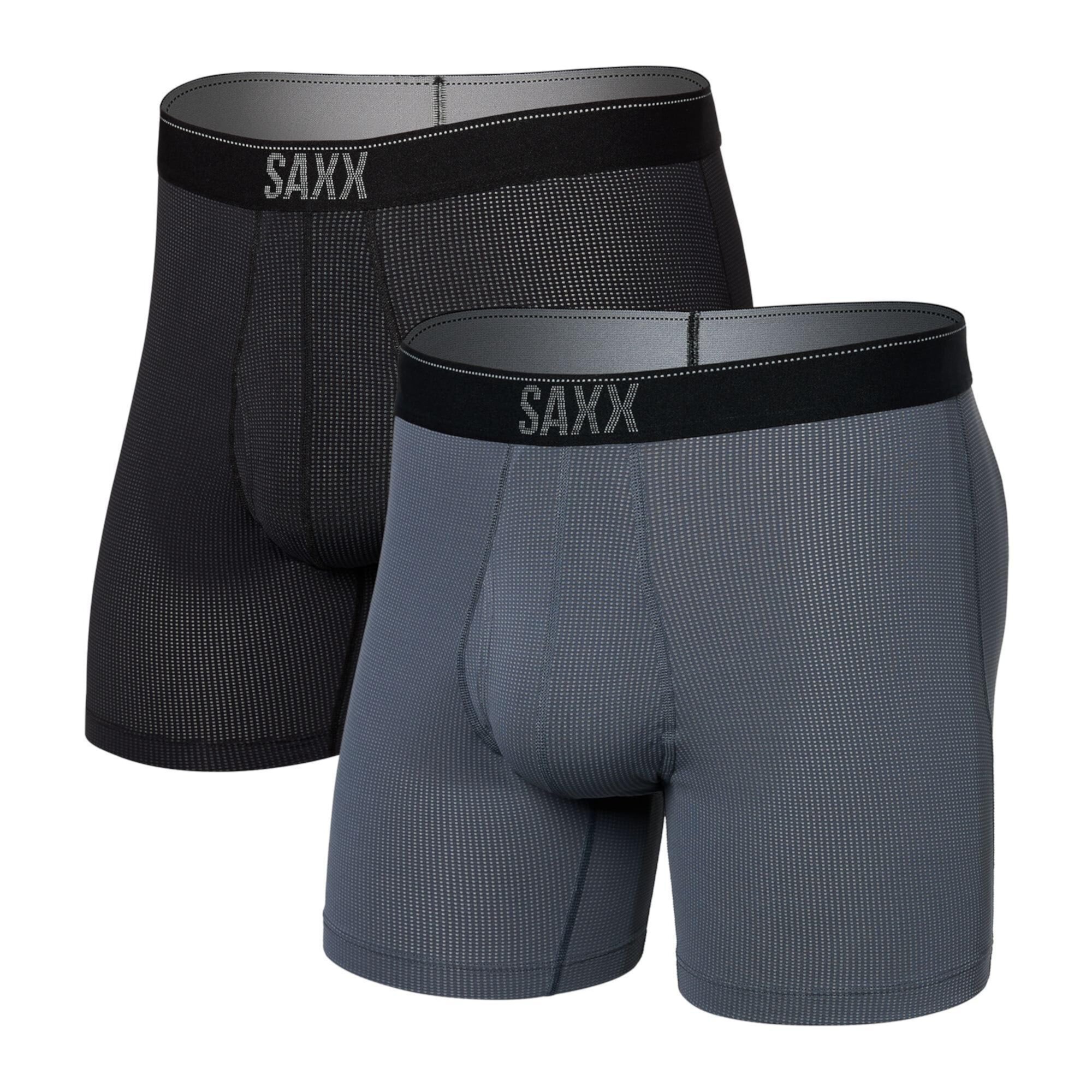 Мужские Трусы SAXX Quest Quick Dry Mesh Boxer Brief Fly 2-Pack SAXX