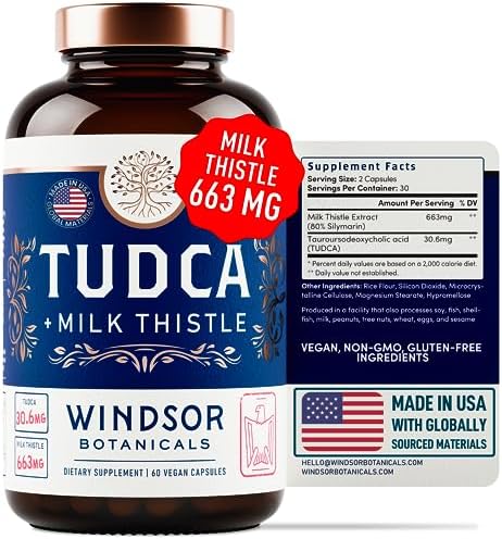 WINDSOR BOTANICALS Advanced Tudca and Bloat Relief Probiotic - High-Potency Digestive and Detox Bundle WINDSOR BOTANICALS