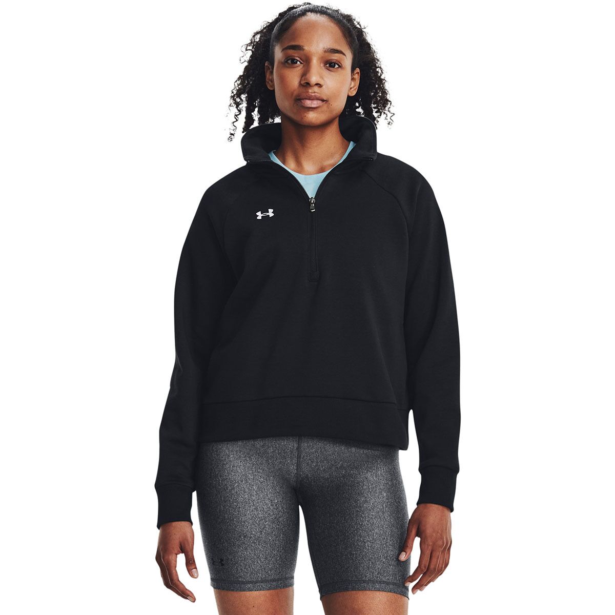 Полупрозрачный свитер с молнией до половины Rival Fleece от Under Armour, легкий и мягкий Under Armour