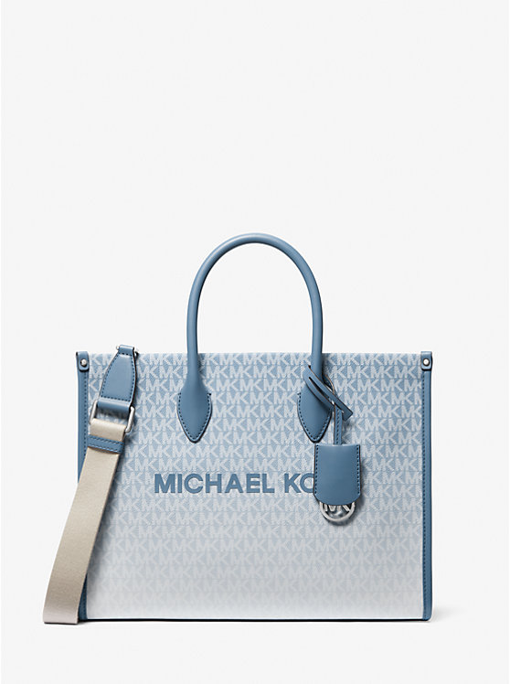 Большая сумка-тоут Mirella среднего размера с логотипом омбре Michael Kors
