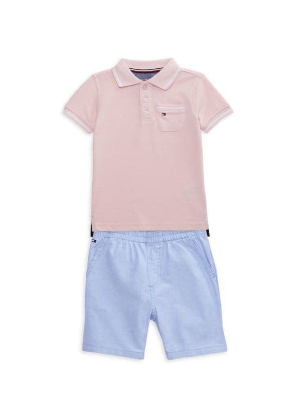 Комплект из двух предметов: футболка-поло и шорты для маленького мальчика Tommy Hilfiger