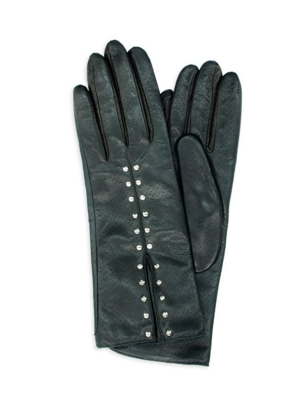 Кожаные перчатки с шипами Portolano