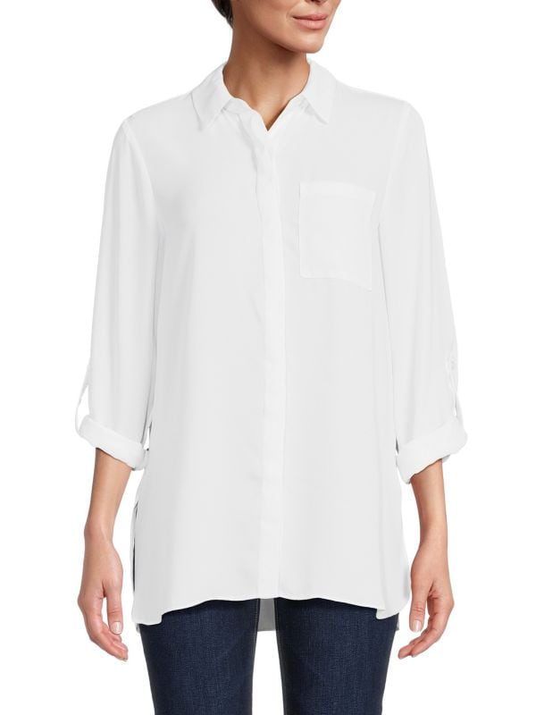 Рубашка с накладным карманом Joan Vass
