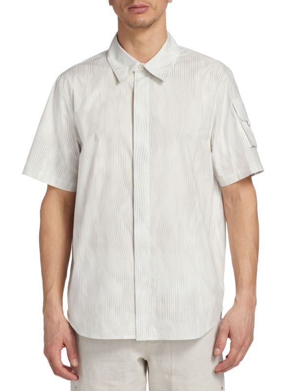 Полосатая рубашка-карго с коротким рукавом Helmut Lang
