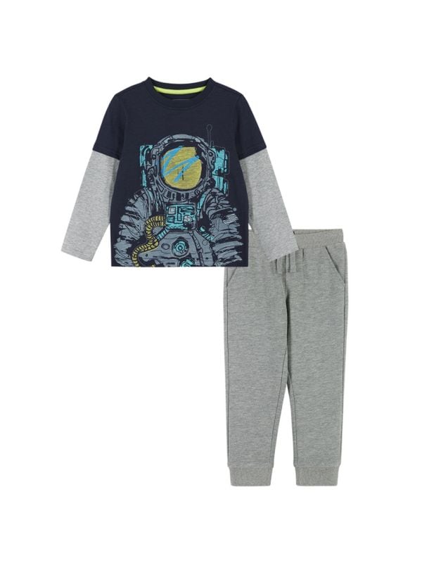 Комплект из двух предметов: футболка и джоггеры для маленьких мальчиков и мальчиков Andy & Evan