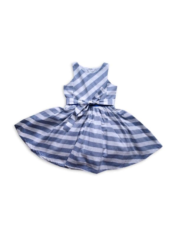 Расклешенное платье в полоску для маленьких девочек и девочек Merit Joe-Ella