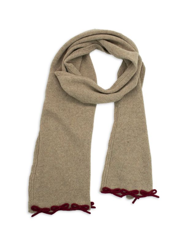 Bow Hem Cashmere Blend Scarf Portolano