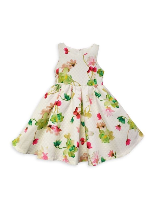 Расклешенное платье с цветочным принтом для малышей, маленьких девочек и девочек Joe-Ella