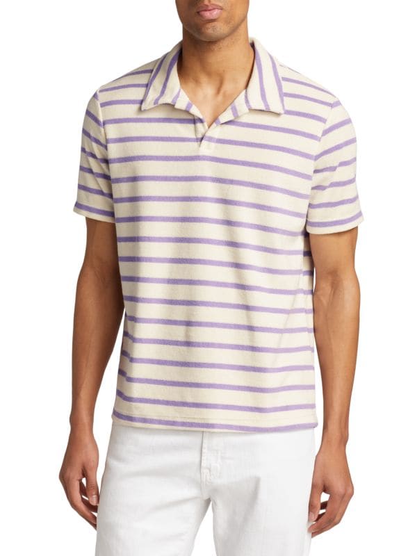 Мужская рубашка-поло с полосками Saks Fifth Avenue Saks Fifth Avenue