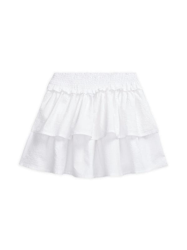Girl's Seersucker Tiered Skirt Polo Ralph Lauren