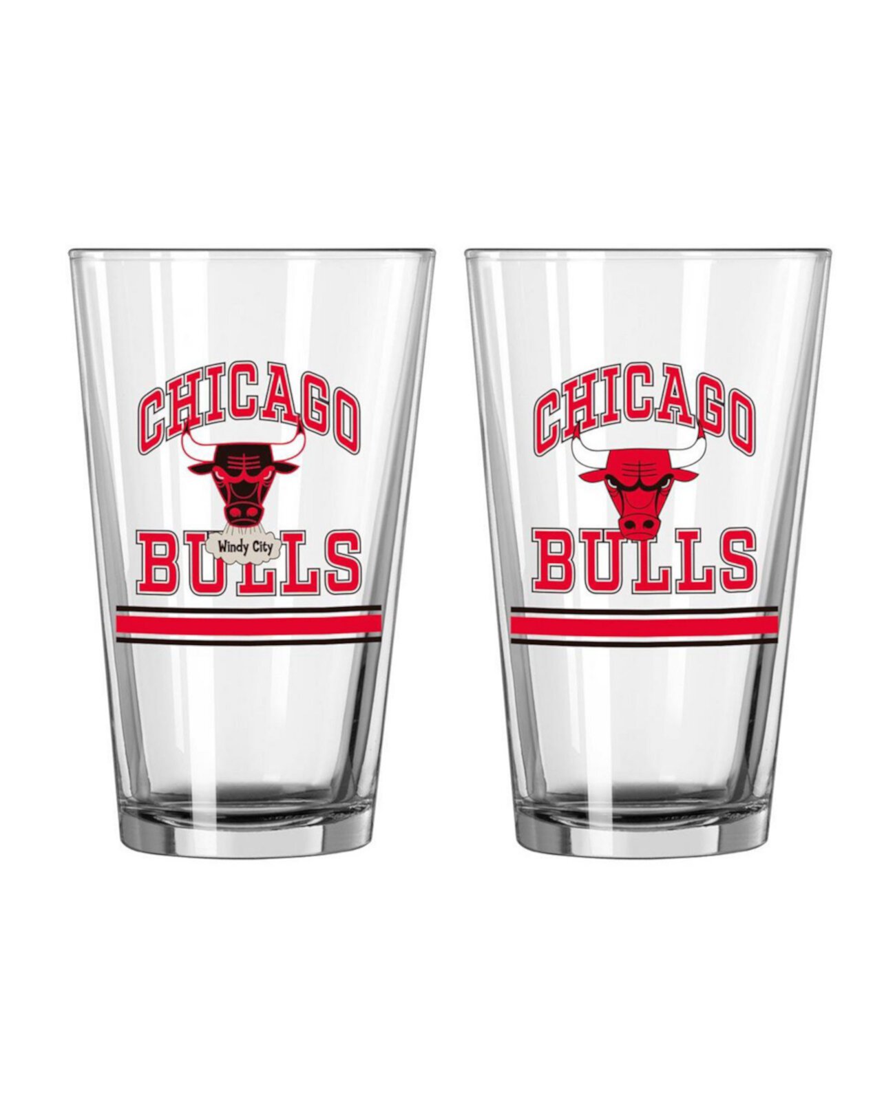 Chicago Bulls, две упаковки стаканов на 16 унций (пинта) Logo Brand