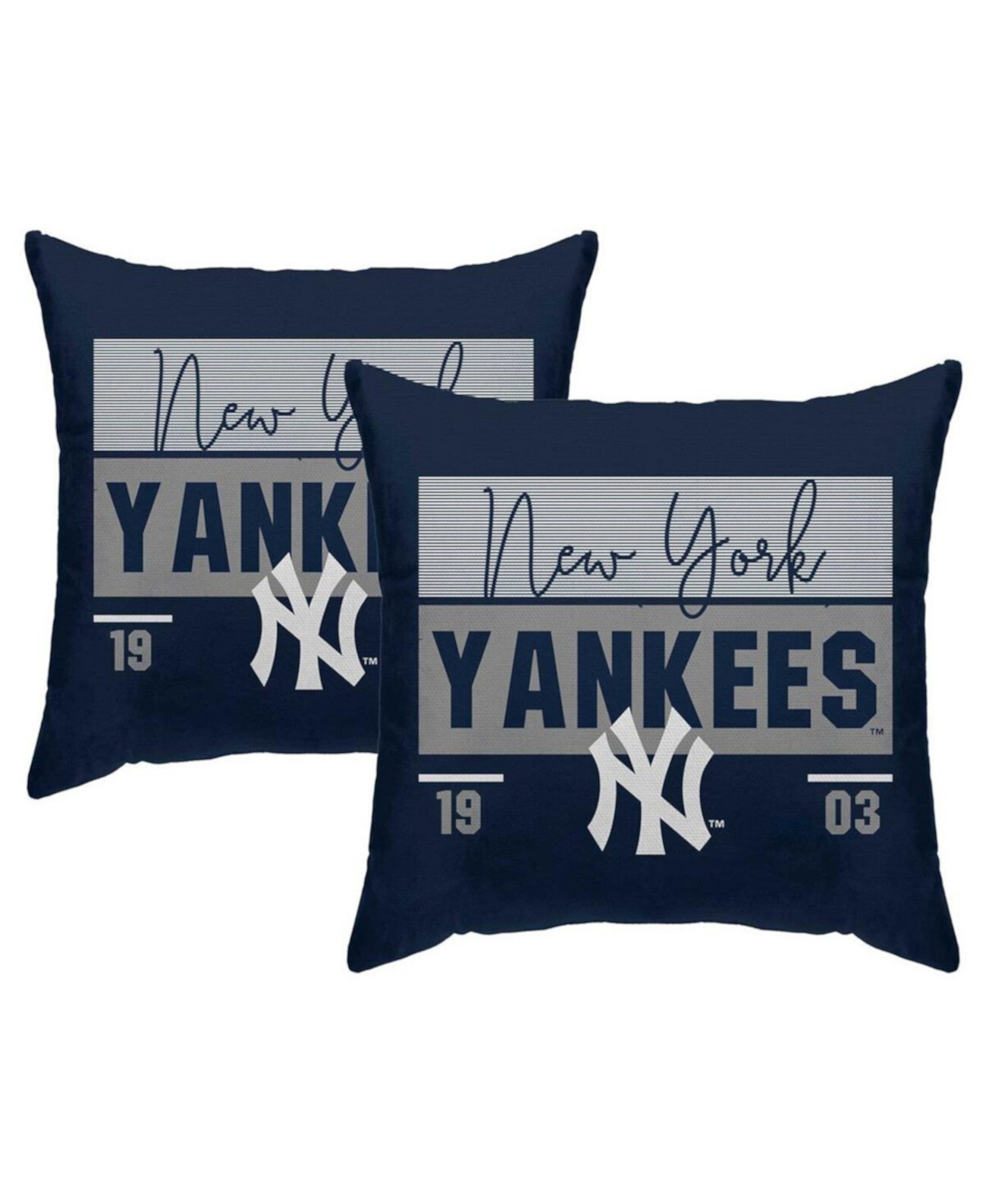 Чехлы на подушки с тканевым декором Pegasus New York Yankees размером 18 x 18 дюймов Pegasus Home Fashions