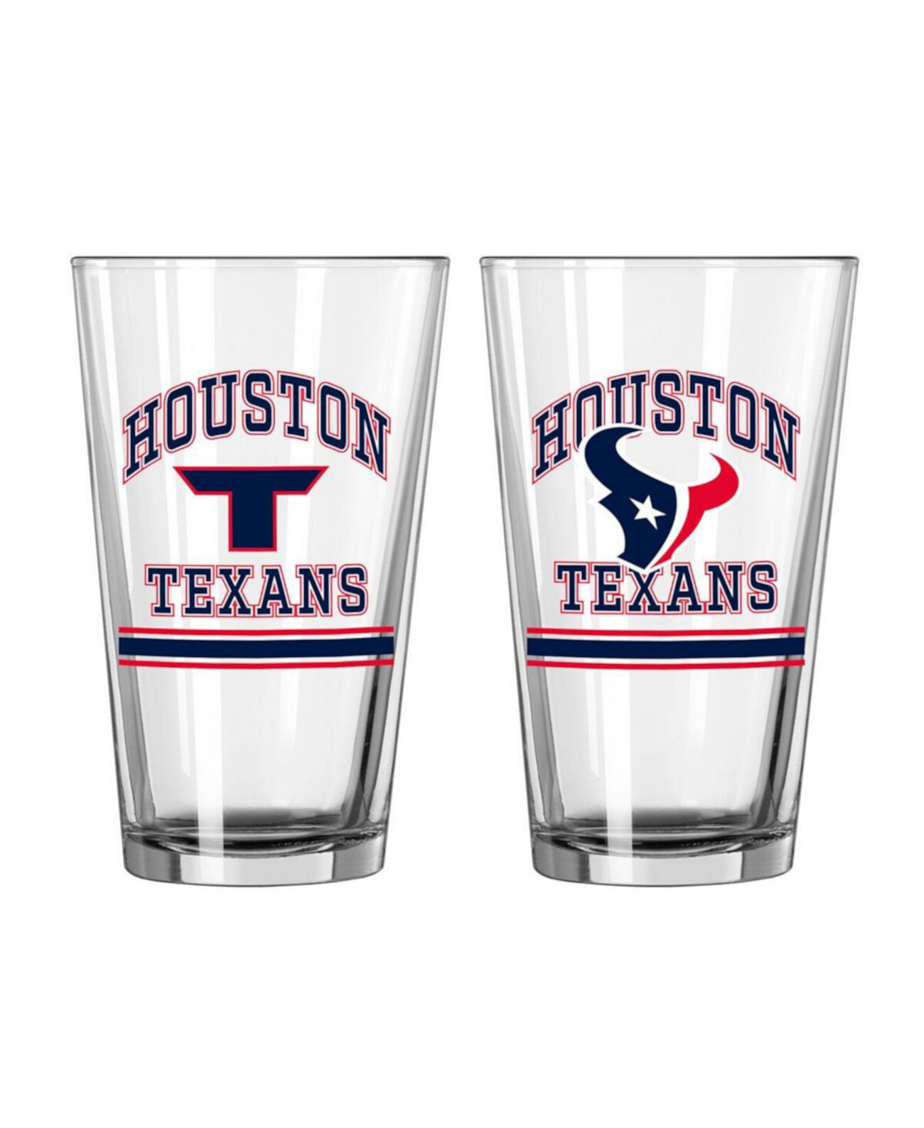 Houston Texans, две упаковки стаканов на 16 унций (пинта) Logo Brand