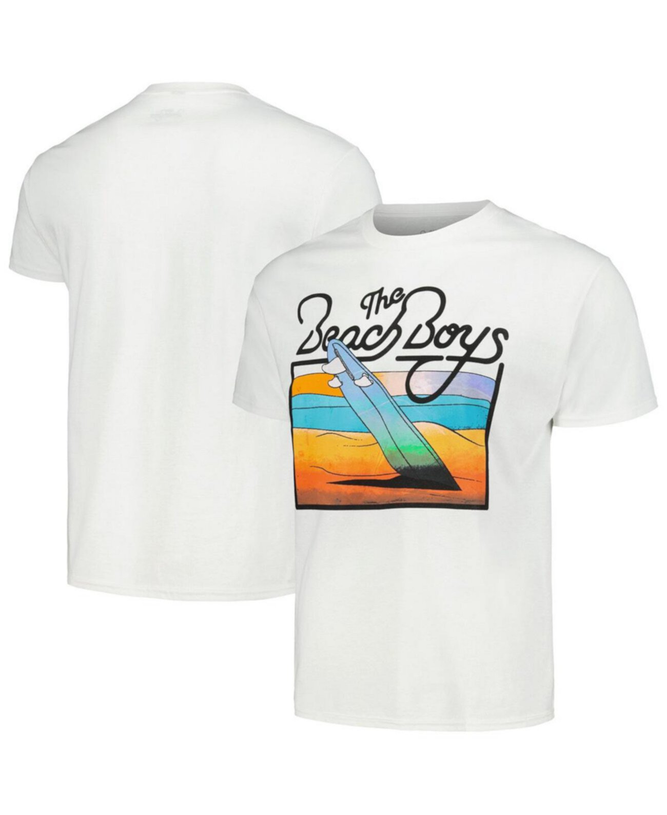 Мужская и женская белая футболка для серфинга The Beach Boys Sunset Bravado