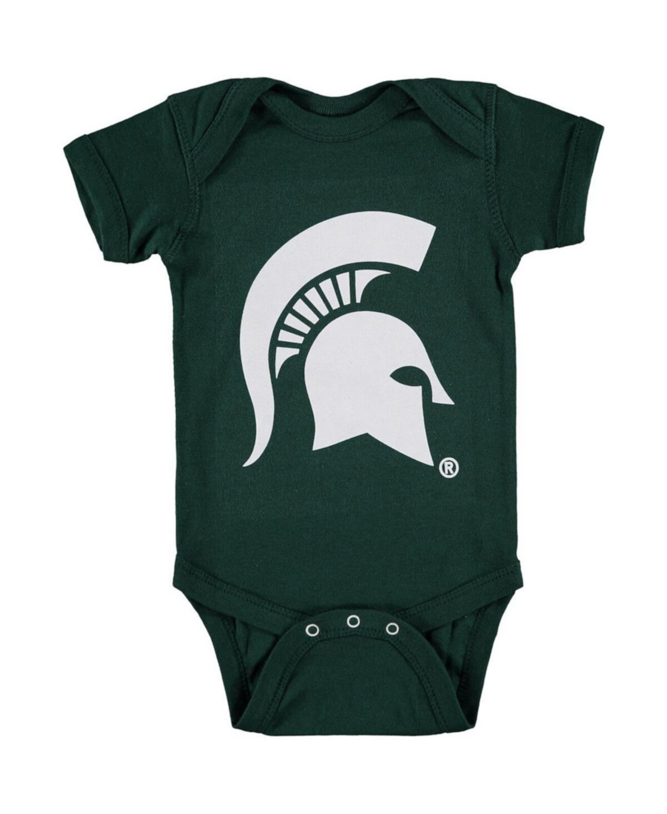 Зеленый боди с большим логотипом Michigan State Spartans для маленьких мальчиков и девочек Two Feet Ahead