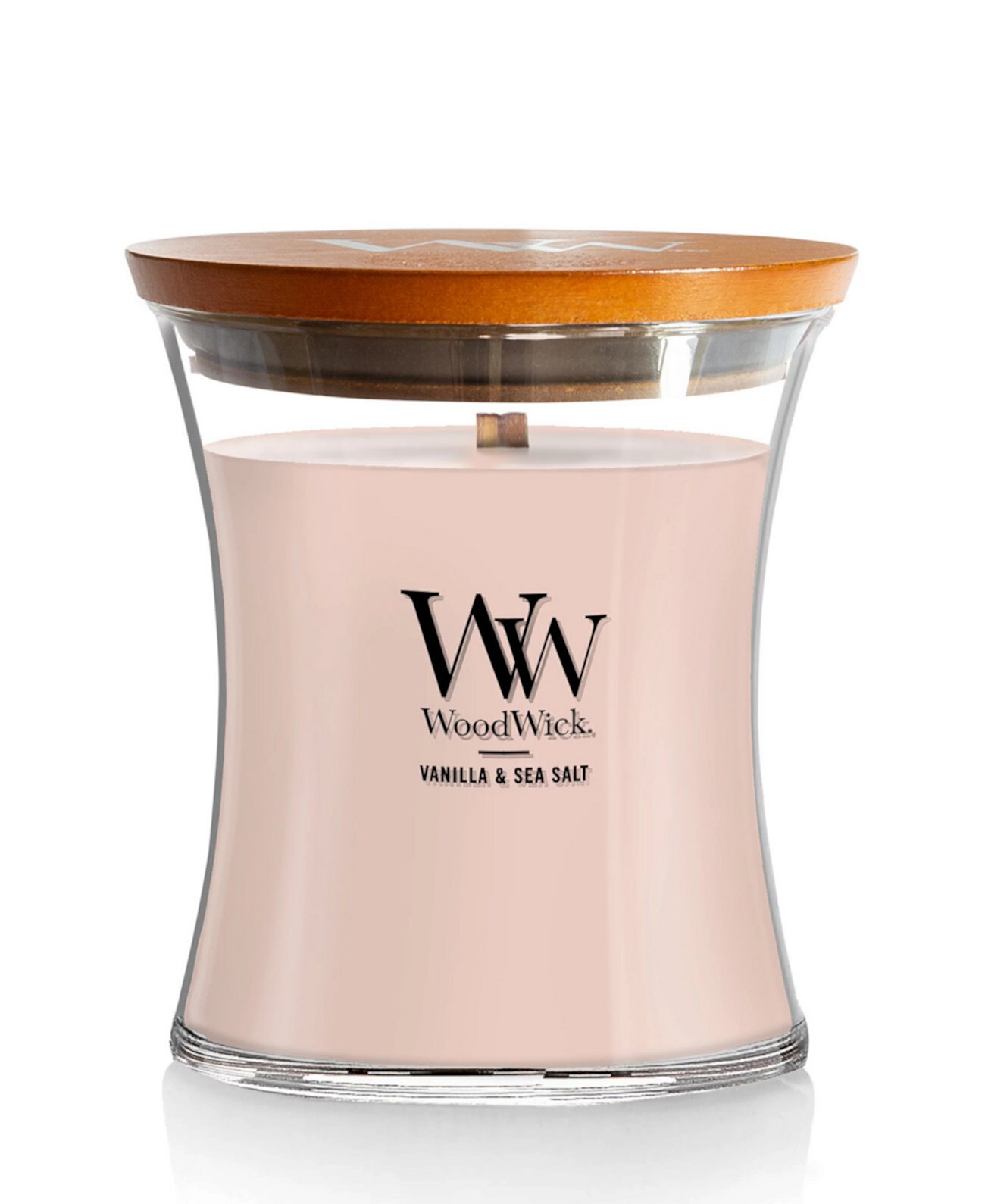 WoodWick Vanilla Sea Salt Medium Hourglass Candle, 9.7 oz WoodWick