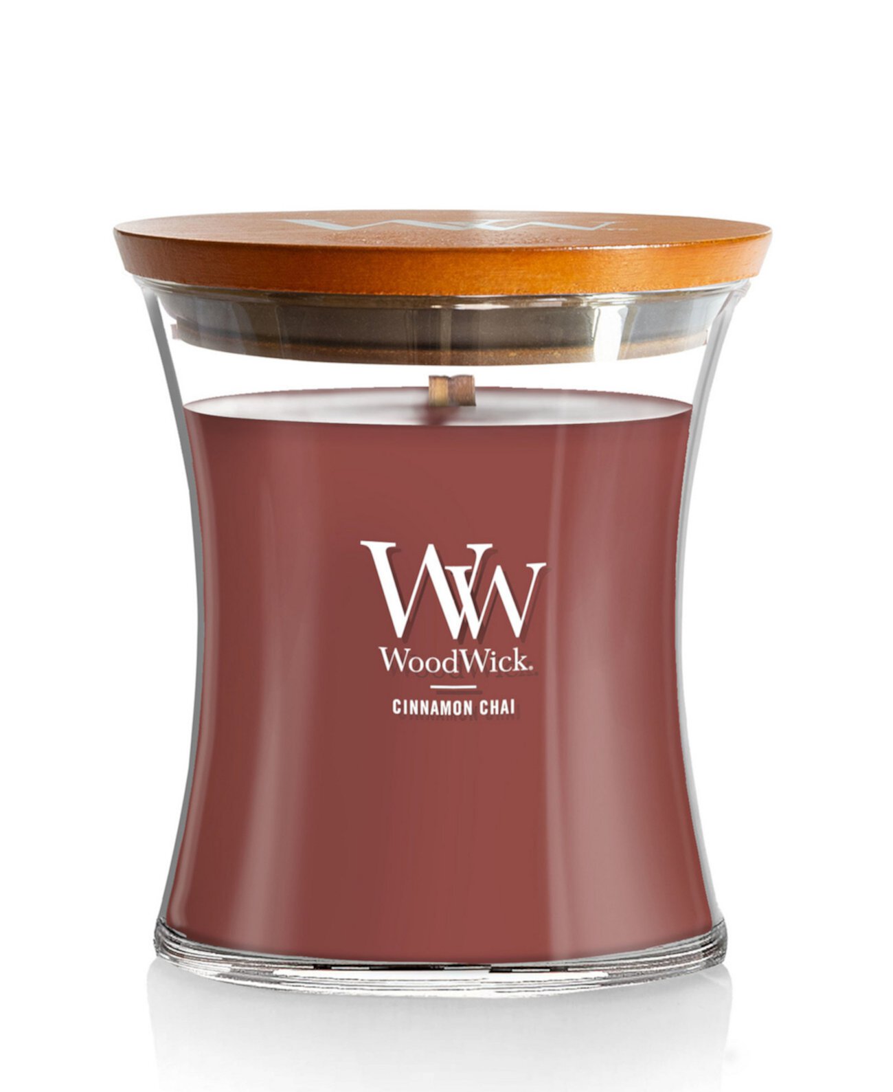 WoodWick Cinnamon Chai Medium Hourglass Candle, 9.7 oz WoodWick