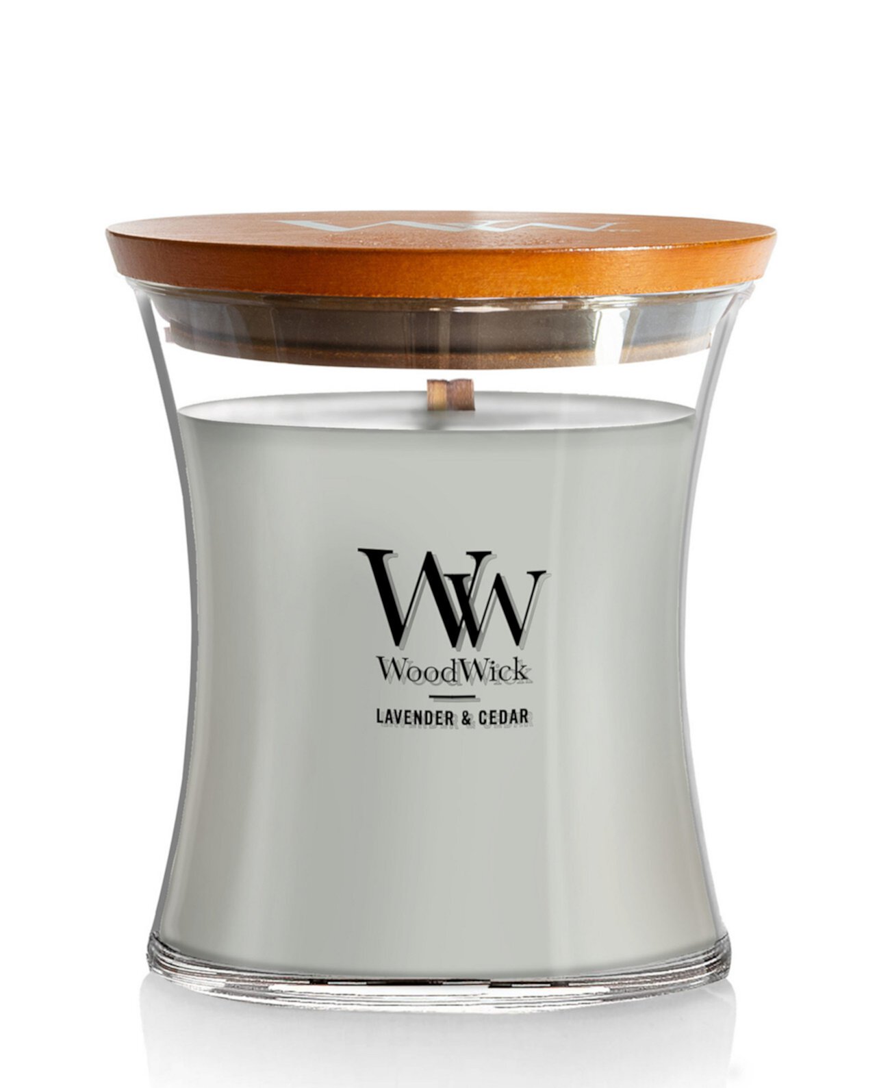 WoodWick Lavender Cedar Medium Hourglass Candle, 9.7 oz WoodWick