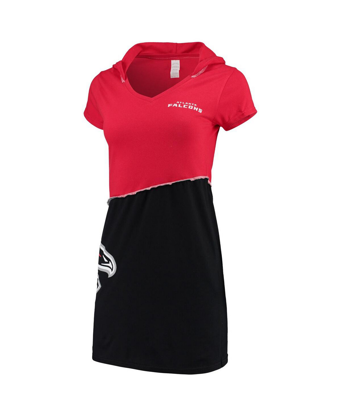 Женское красно-черное мини-платье с капюшоном Atlanta Falcons Refried Apparel