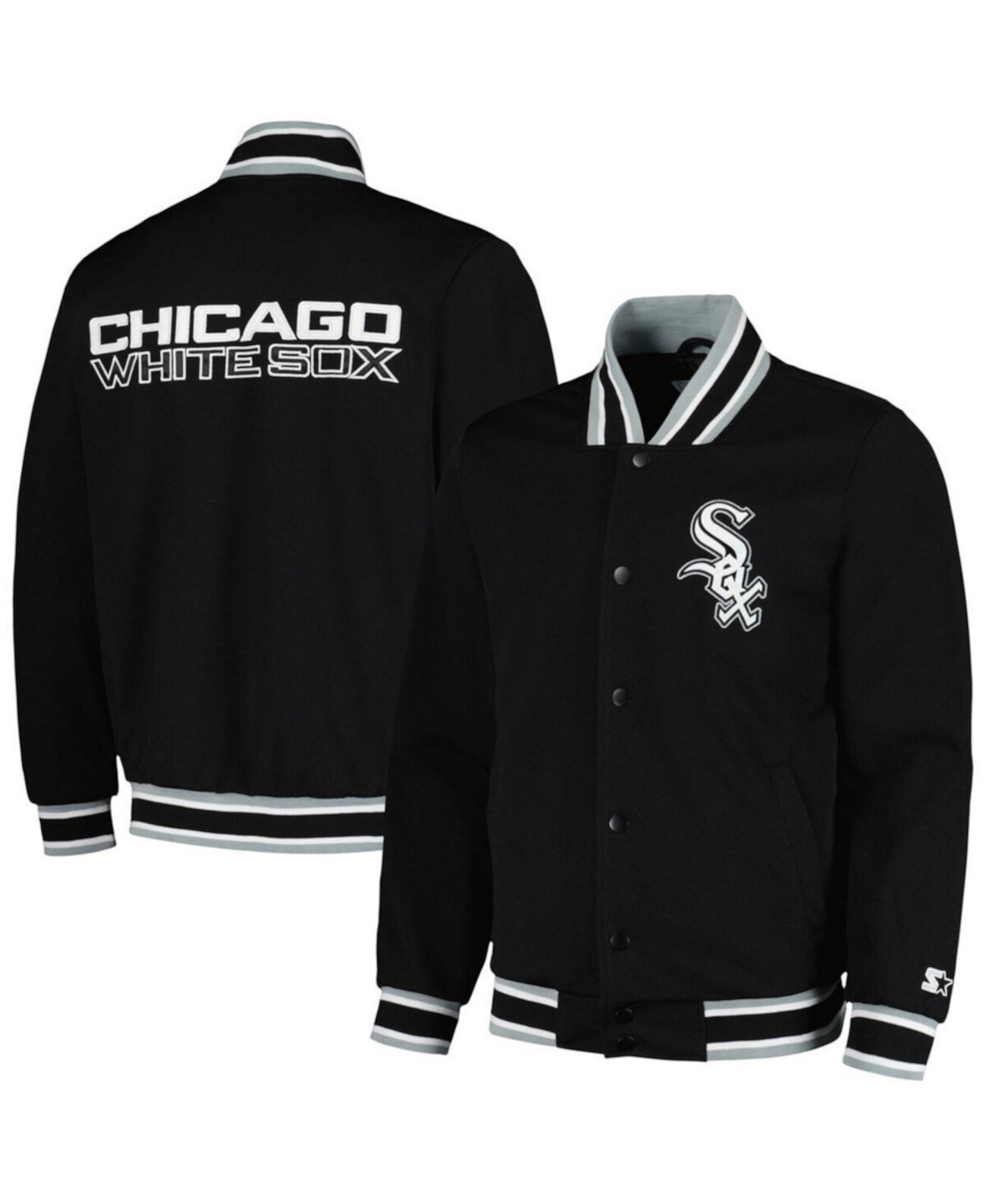 Мужская Куртка Starter Chicago White Sox Secret Weapon Satin Full-Snap Starter