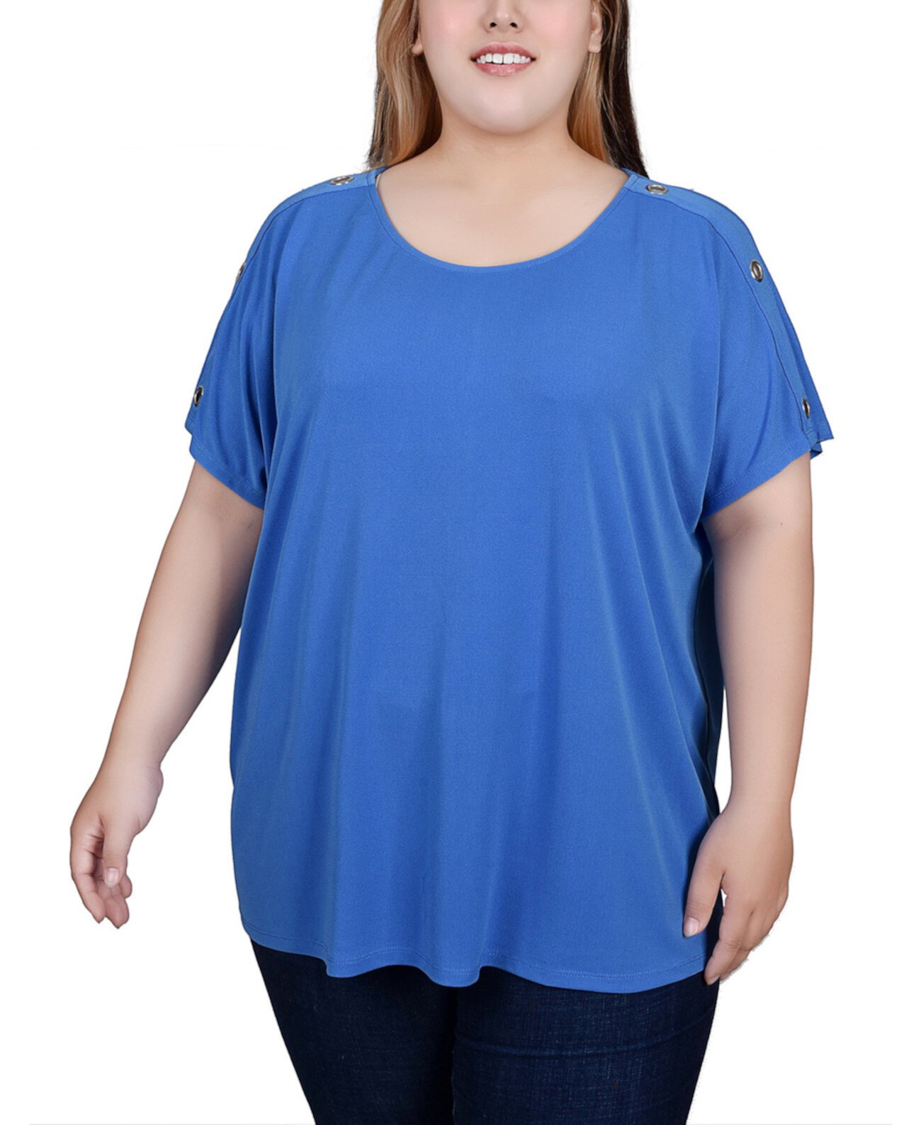 Женская Блузка NY Collection Plus Size Short Sleeve Tunic Top NY Collection