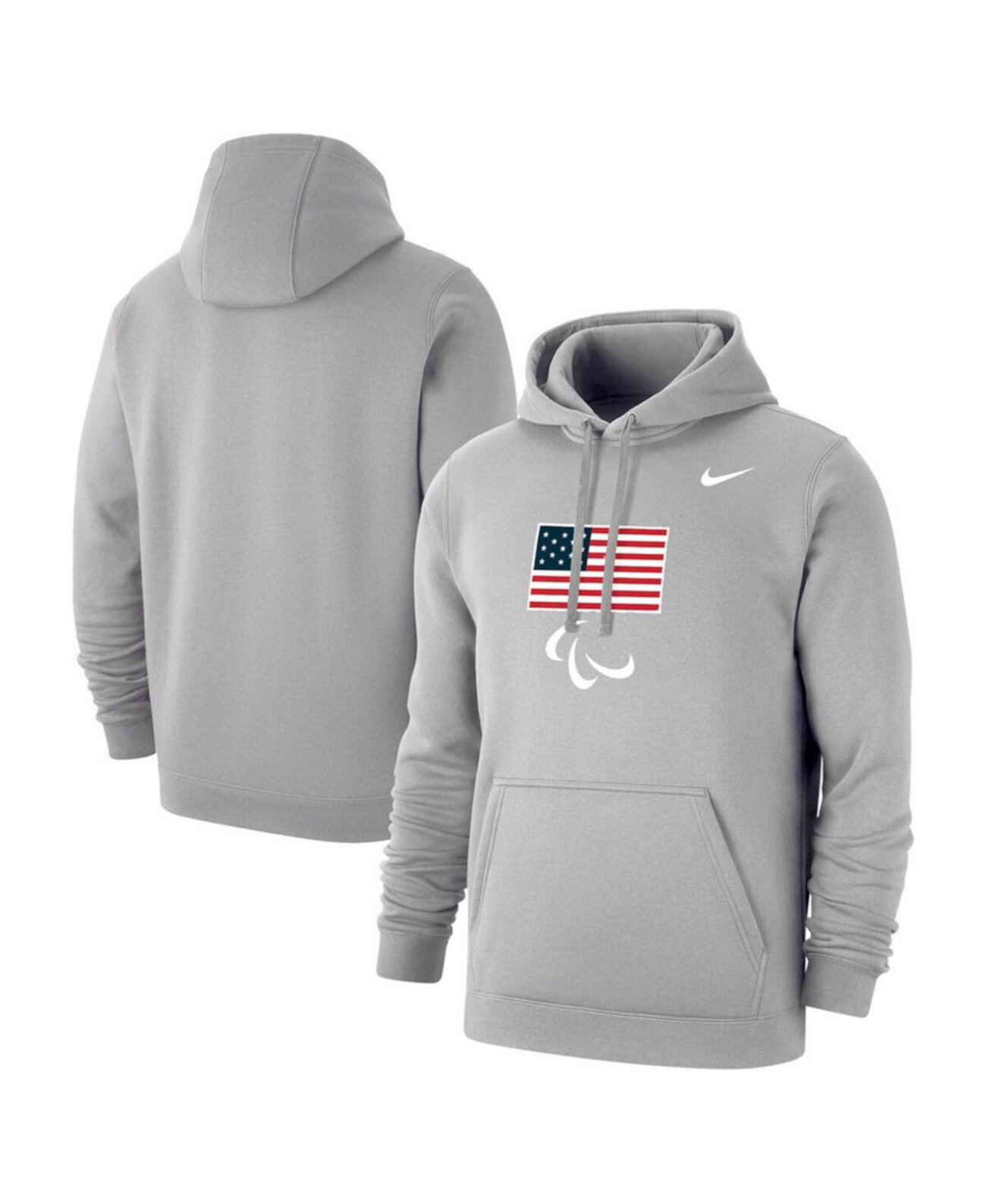 Мужской флисовый пуловер с капюшоном темно-серого цвета сборной США Паралимпийских игр Nike