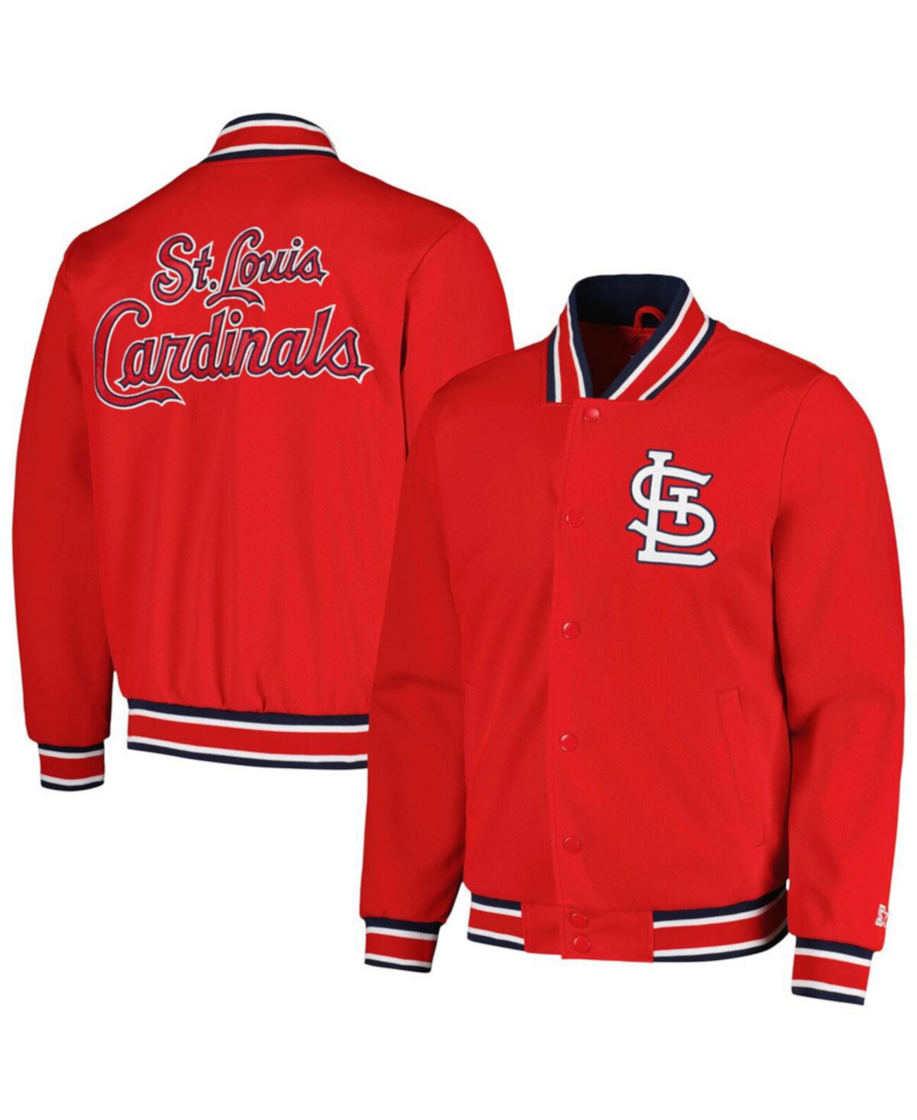 Мужская красная атласная куртка на кнопках St. Louis Cardinals Secret Weapon Starter