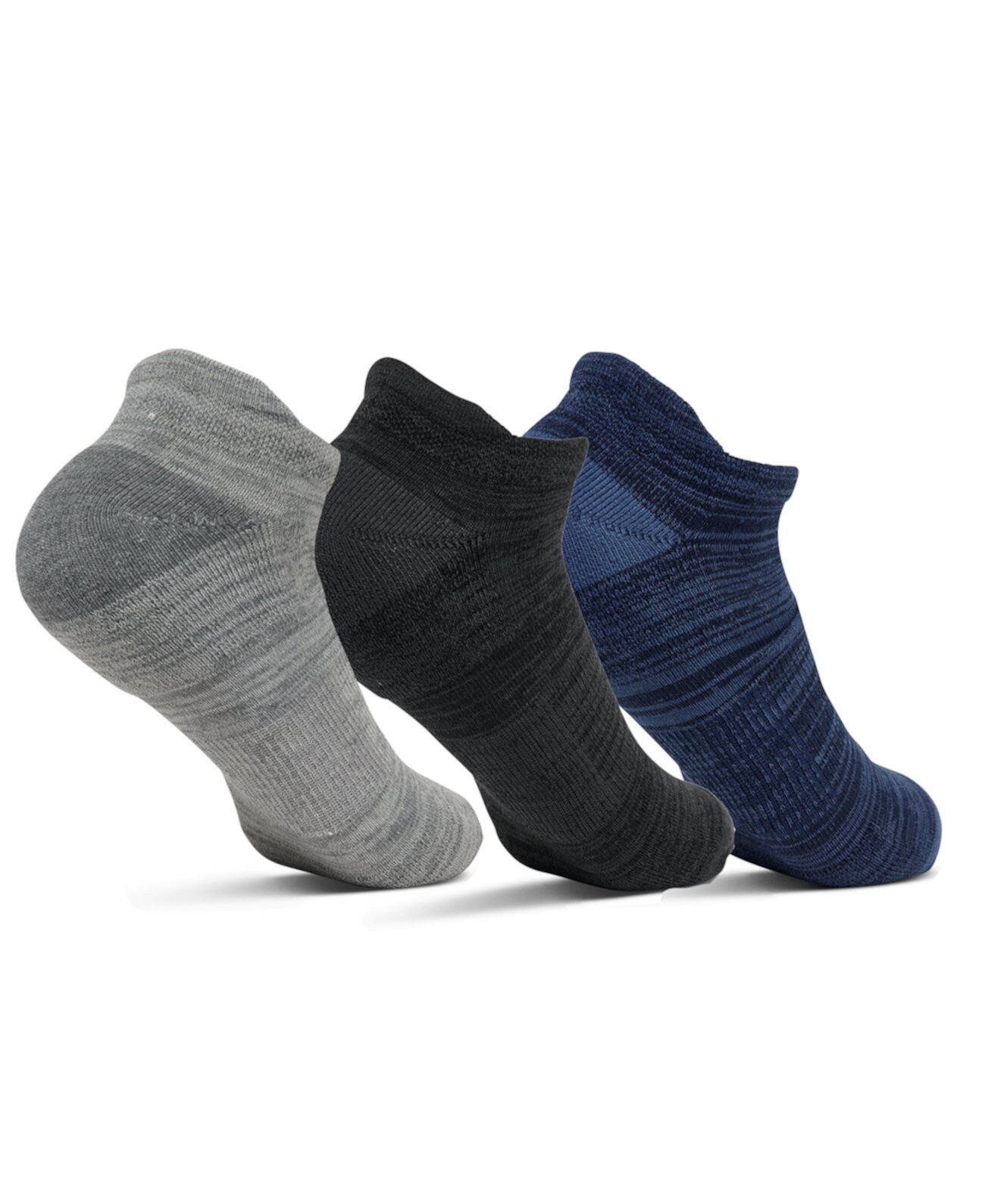Комплект из трех мужских носков с низким вырезом и язычками от Finish Line Sof Sole